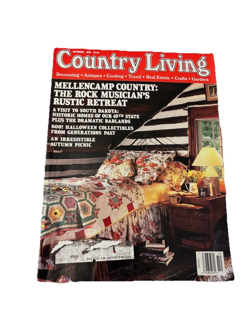 Country Living Magazine Mellencamp Decor Crafts Cooking Real Estate October 1992